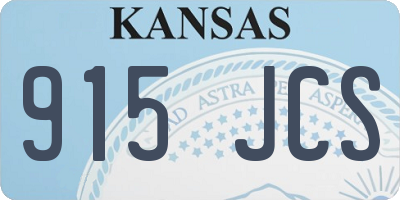 KS license plate 915JCS