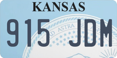 KS license plate 915JDM