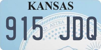 KS license plate 915JDQ
