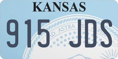 KS license plate 915JDS