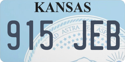 KS license plate 915JEB