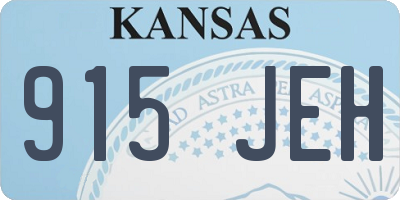 KS license plate 915JEH