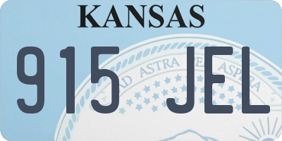 KS license plate 915JEL