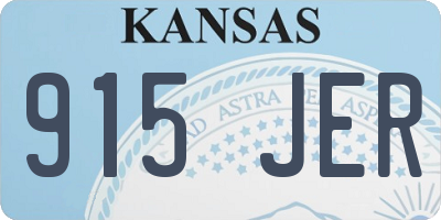 KS license plate 915JER