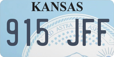 KS license plate 915JFF