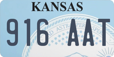 KS license plate 916AAT