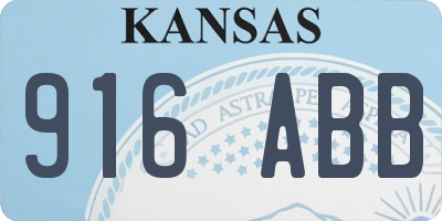 KS license plate 916ABB