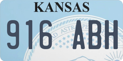 KS license plate 916ABH