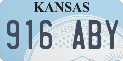 KS license plate 916ABY