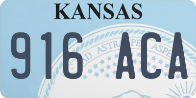 KS license plate 916ACA