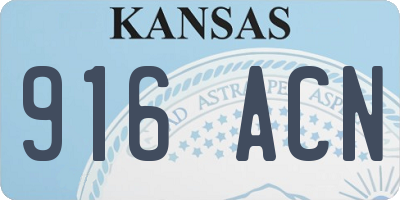 KS license plate 916ACN