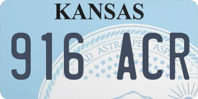 KS license plate 916ACR