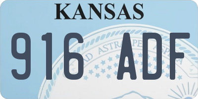 KS license plate 916ADF