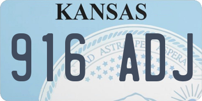 KS license plate 916ADJ