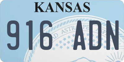 KS license plate 916ADN