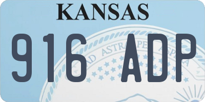 KS license plate 916ADP