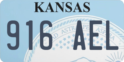 KS license plate 916AEL