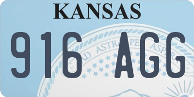 KS license plate 916AGG