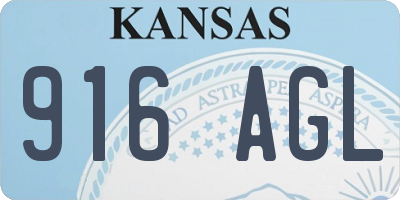 KS license plate 916AGL