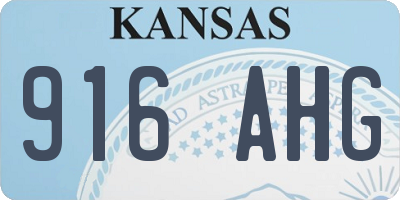 KS license plate 916AHG