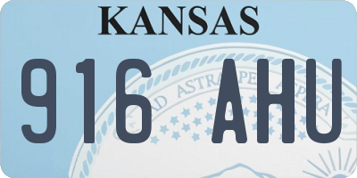 KS license plate 916AHU