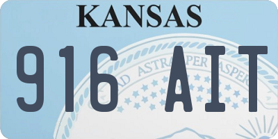 KS license plate 916AIT