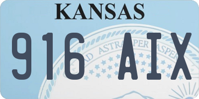 KS license plate 916AIX