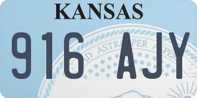 KS license plate 916AJY