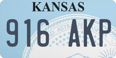 KS license plate 916AKP