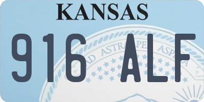KS license plate 916ALF