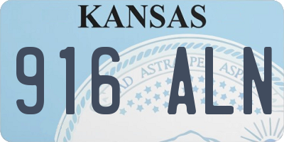 KS license plate 916ALN