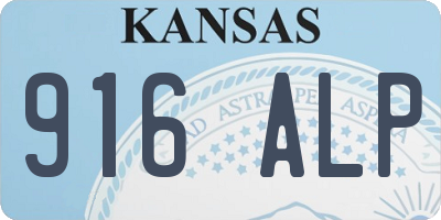 KS license plate 916ALP