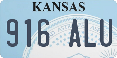 KS license plate 916ALU