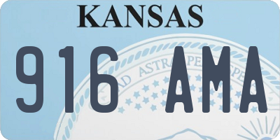 KS license plate 916AMA