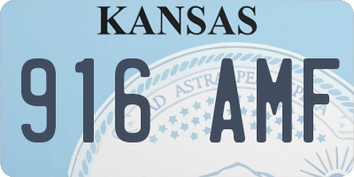 KS license plate 916AMF