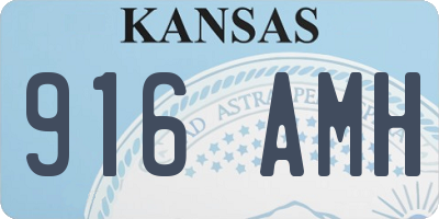 KS license plate 916AMH