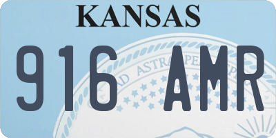 KS license plate 916AMR