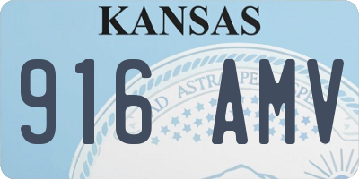 KS license plate 916AMV