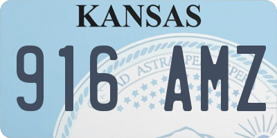 KS license plate 916AMZ