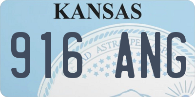 KS license plate 916ANG