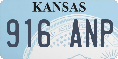 KS license plate 916ANP