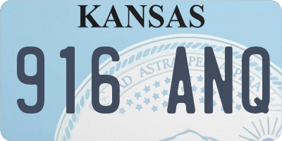 KS license plate 916ANQ