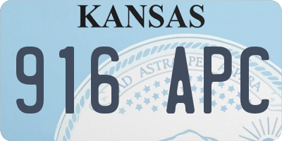KS license plate 916APC