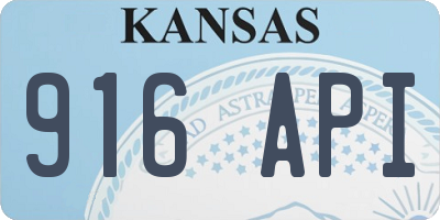 KS license plate 916API