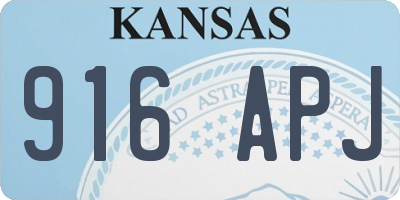 KS license plate 916APJ