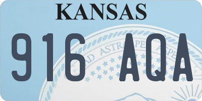 KS license plate 916AQA