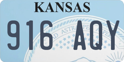KS license plate 916AQY