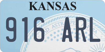 KS license plate 916ARL