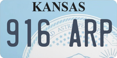 KS license plate 916ARP