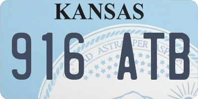 KS license plate 916ATB